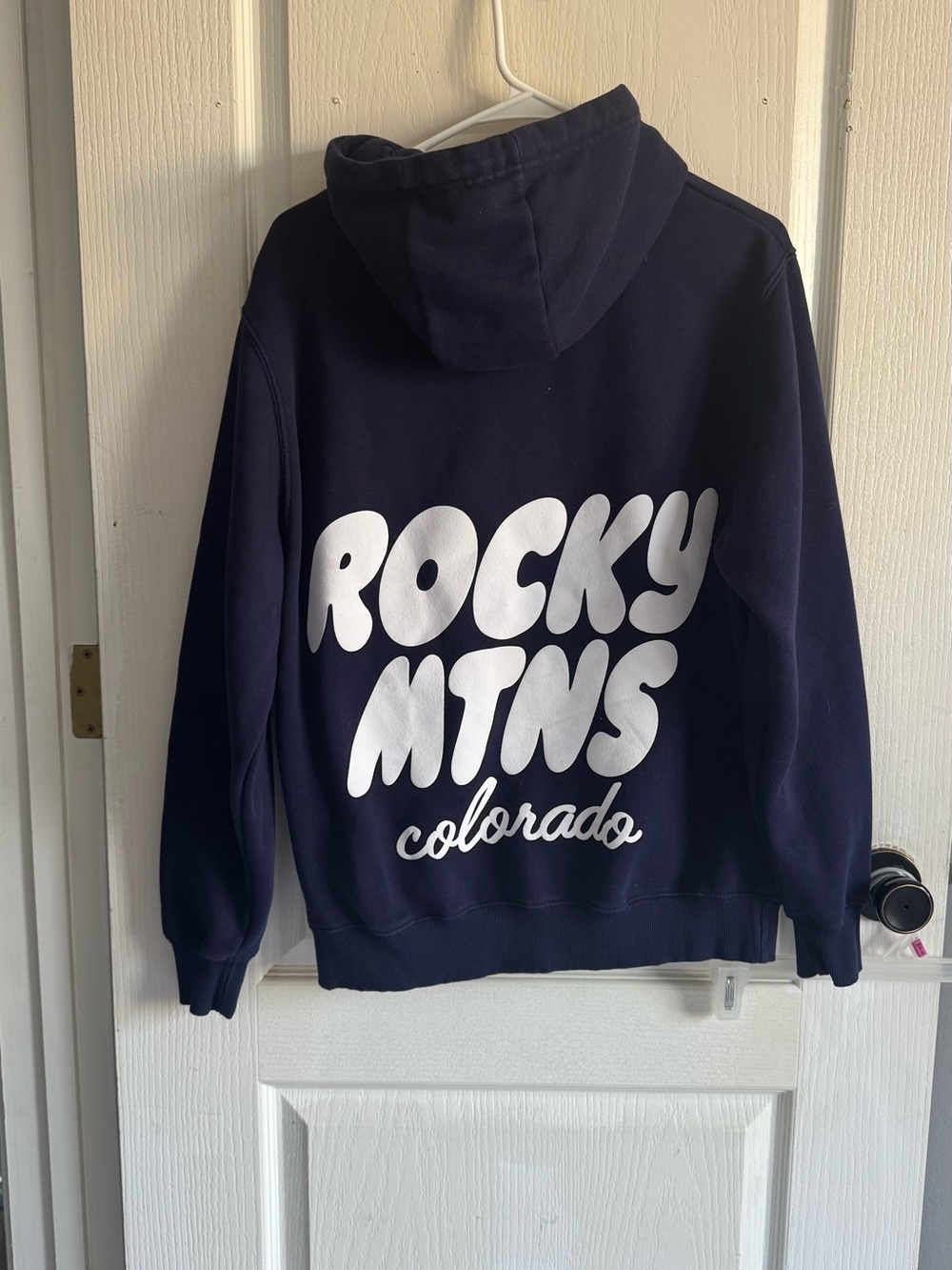 Rocky Mtns Colorado Navy Pullover Hoodie